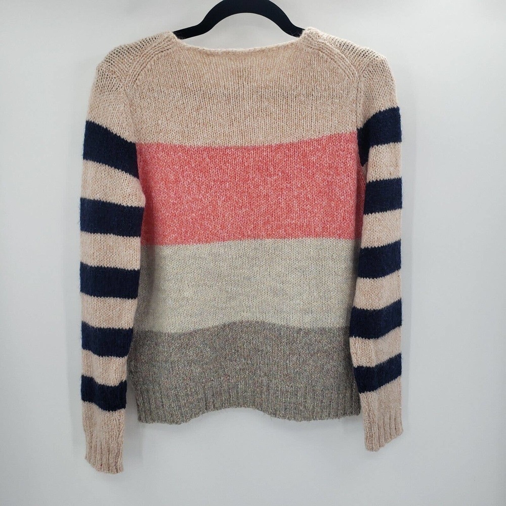 Rebecca Taylor Striped Colorblock Sweater Womens Size Small Wool Blend - Picture 11 of 12